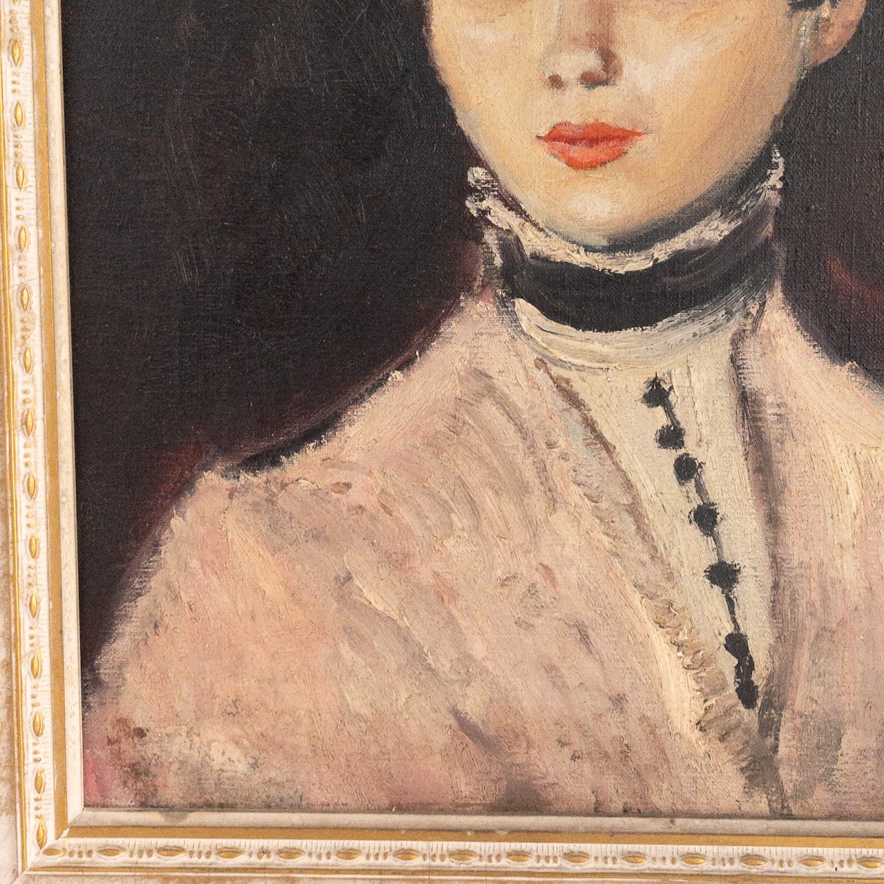 Hirsch Signed Oil Female Portrait Painting