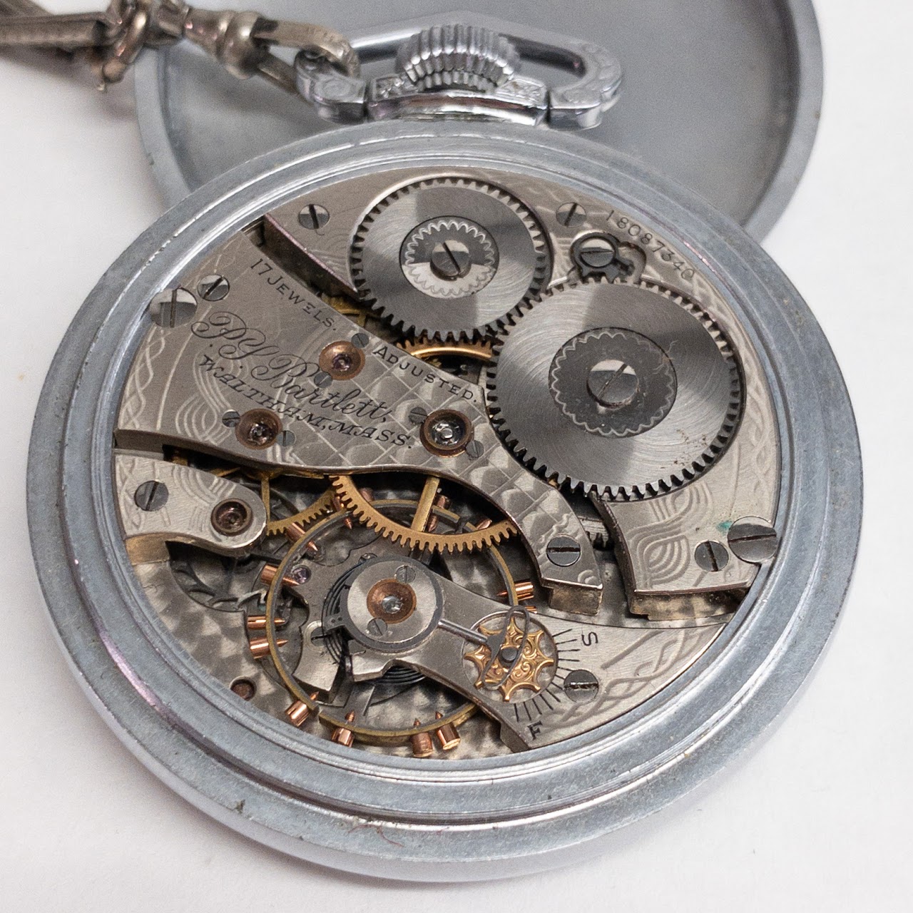 Waltham Chromed Brass Pocket Watch