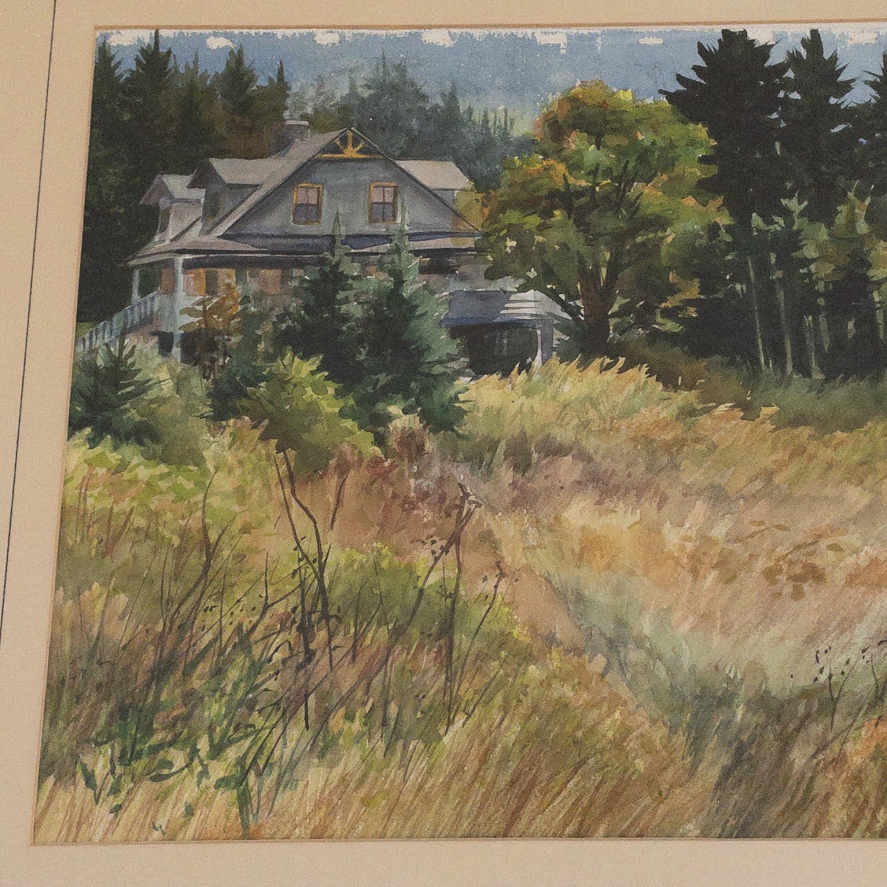 J. Morrell Signed Watercolor Landscape Painting