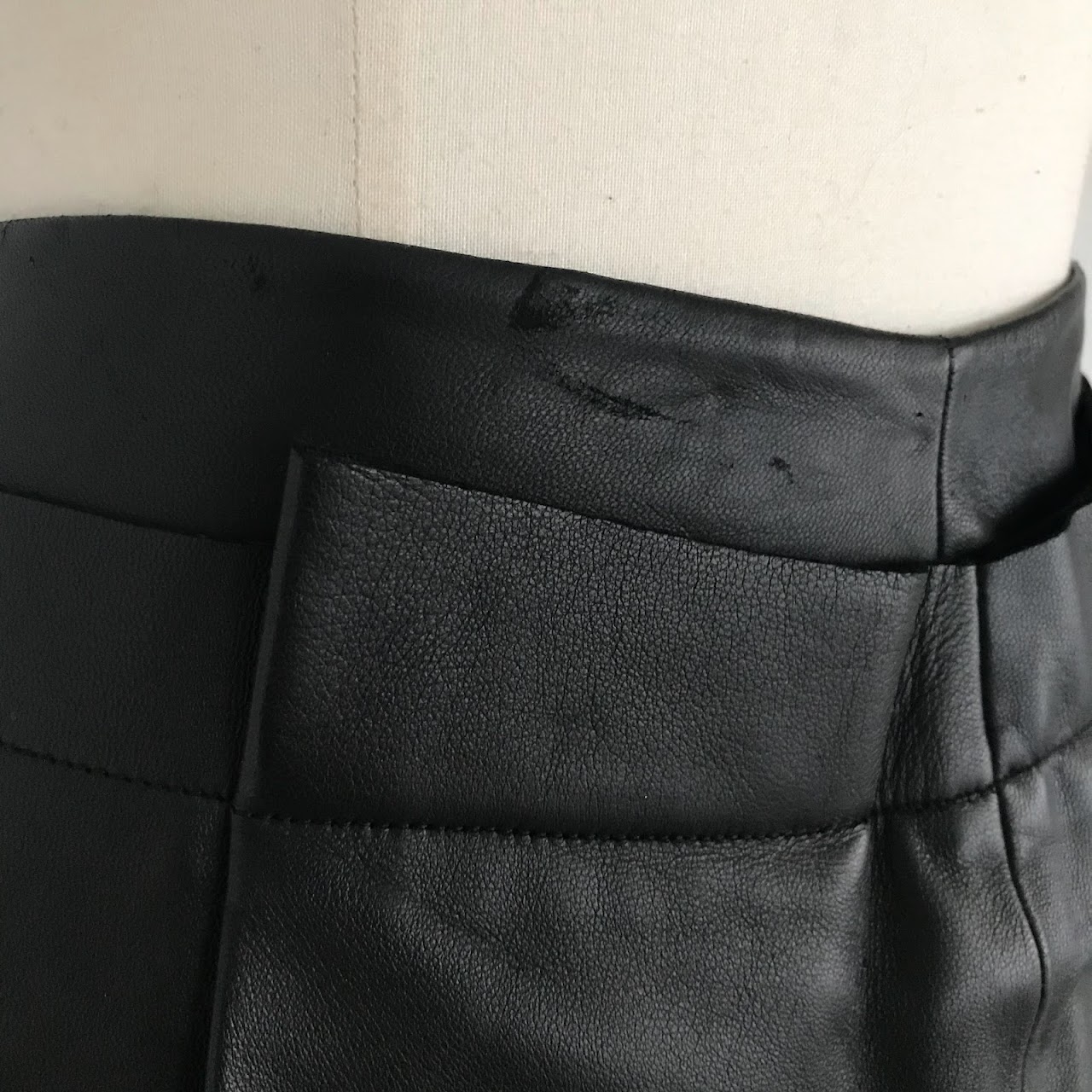 Salvatore Ferragamo Leather Skirt