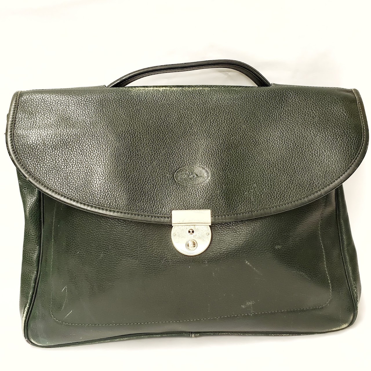 Longchamp Green Leather Attaché