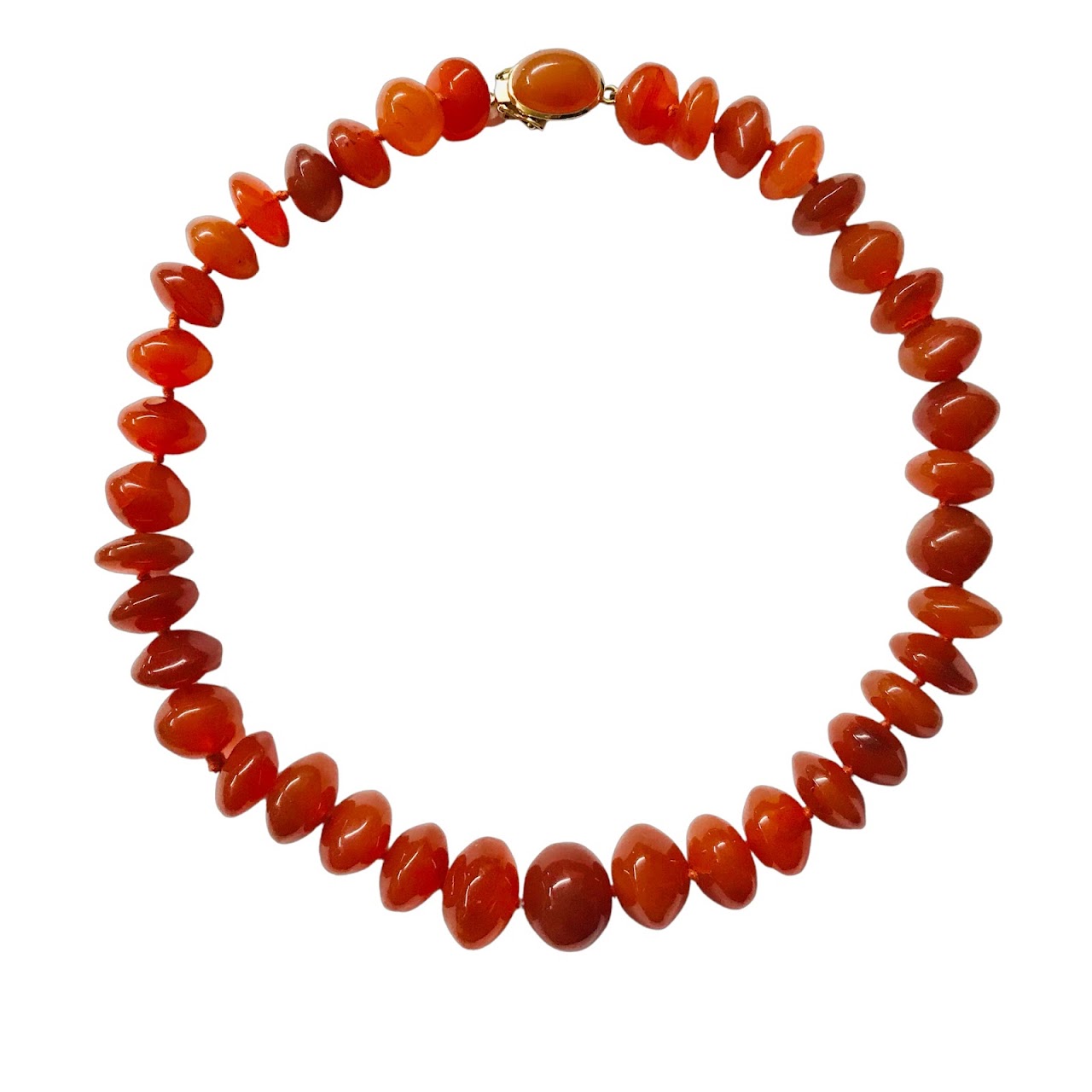 Carnelian & 18K Gold Necklace