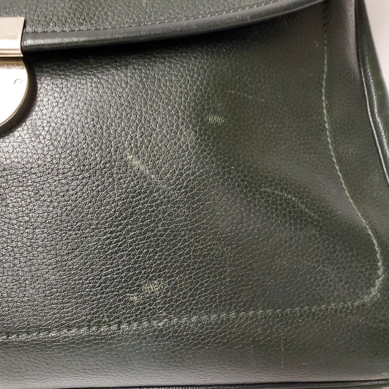 Longchamp Green Leather Attaché