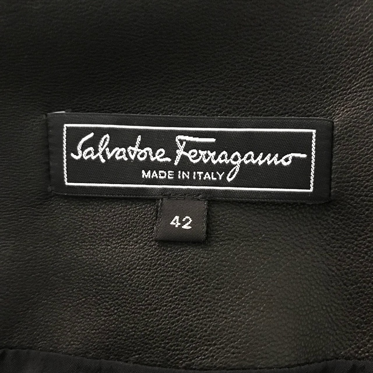 Salvatore Ferragamo Leather Skirt