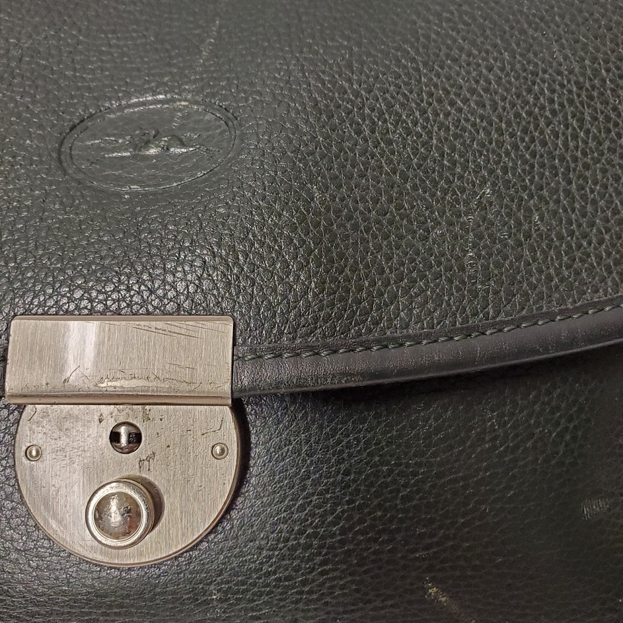 Longchamp Green Leather Attaché