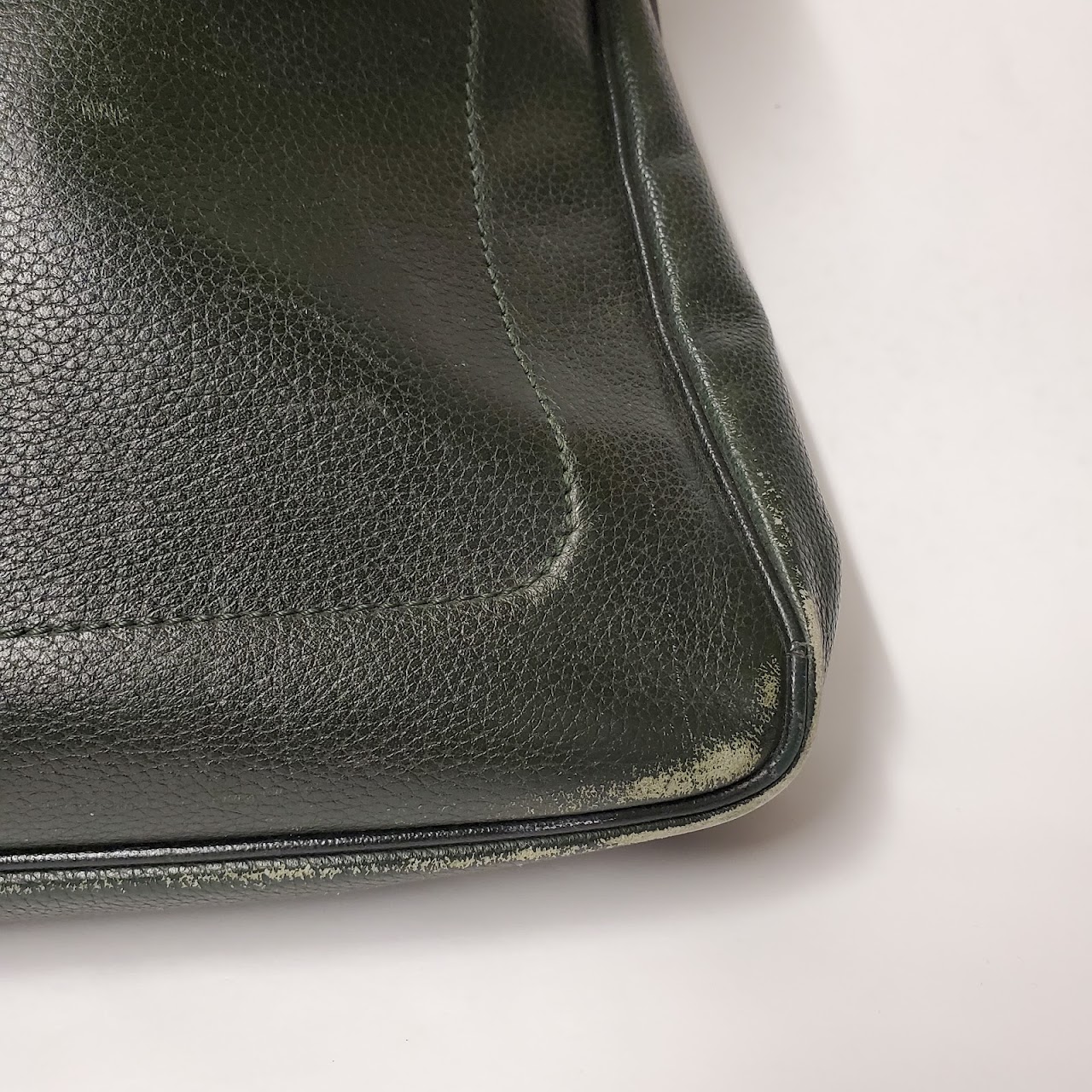 Longchamp Green Leather Attaché