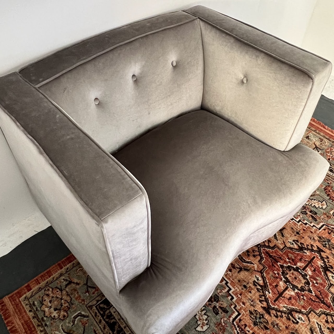 Coaster Furniture Silver Velvet Armchair