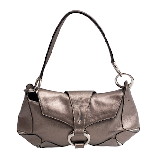 Thierry Mugler Metallic Leather Shoulder Bag