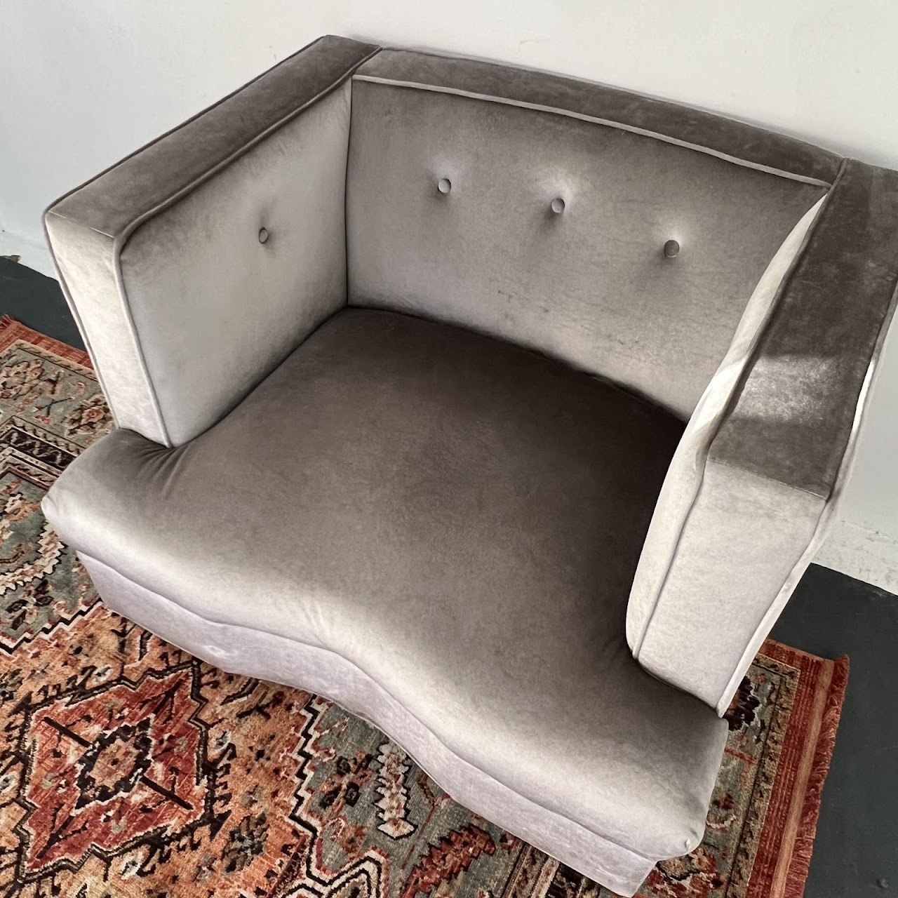 Coaster Furniture Silver Velvet Armchair