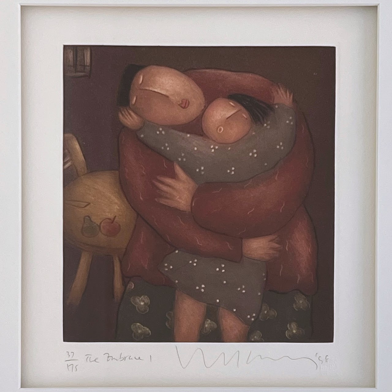 Eng Tay 'The Embrace I' Signed Aquatint Etching