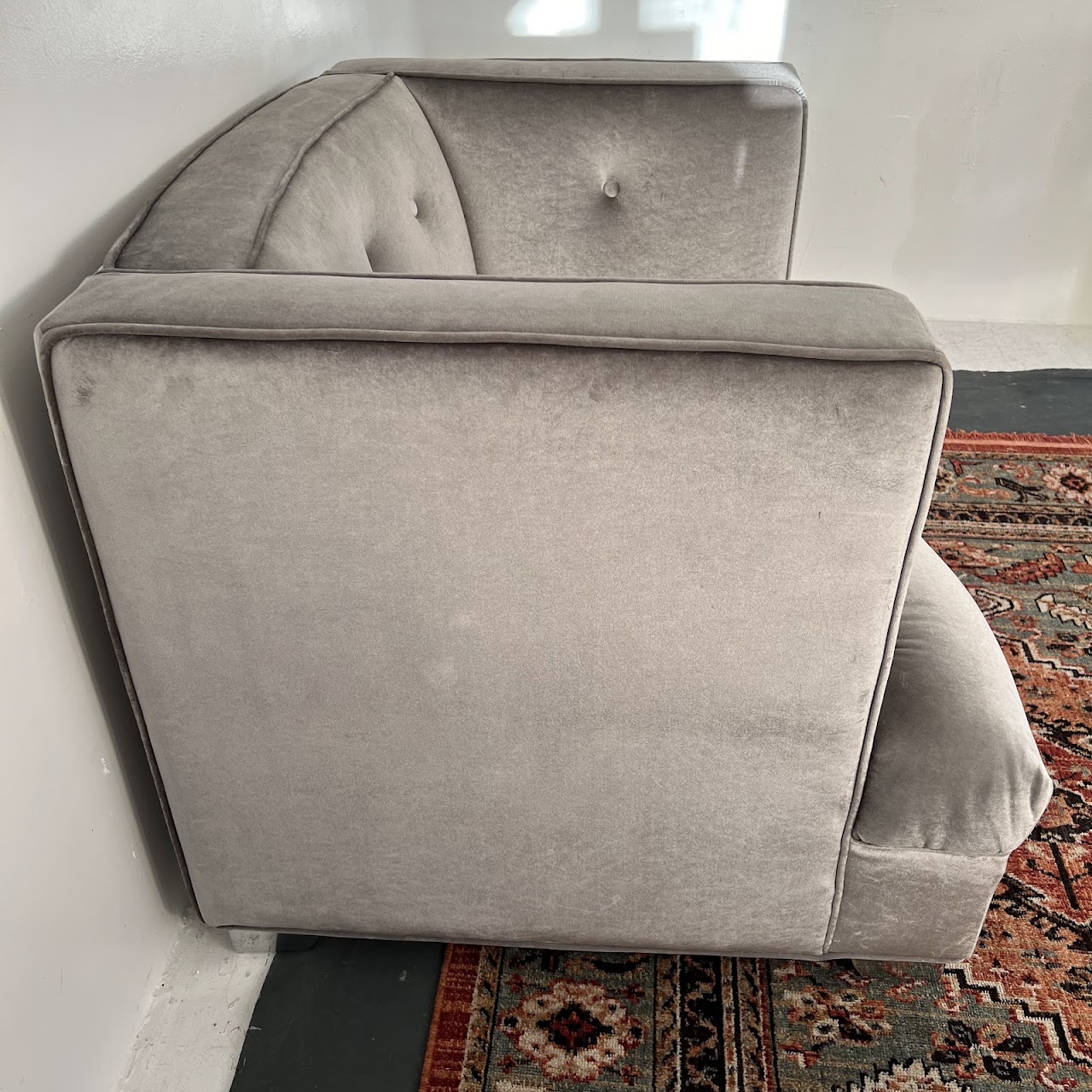 Coaster Furniture Silver Velvet Armchair