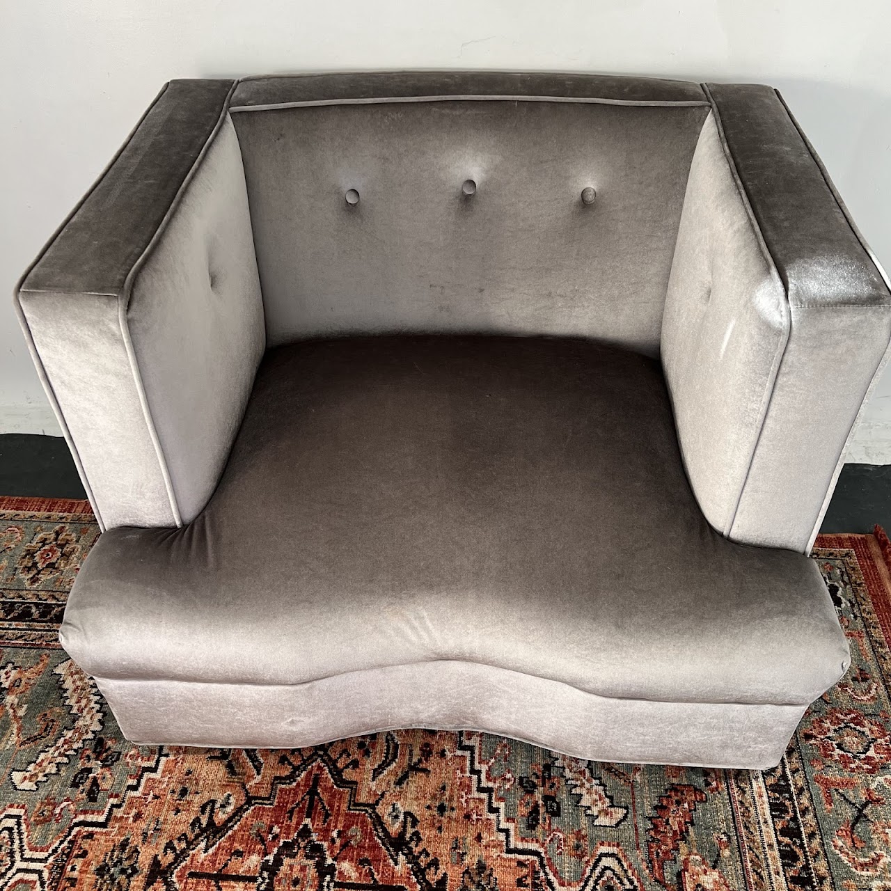 Coaster Furniture Silver Velvet Armchair