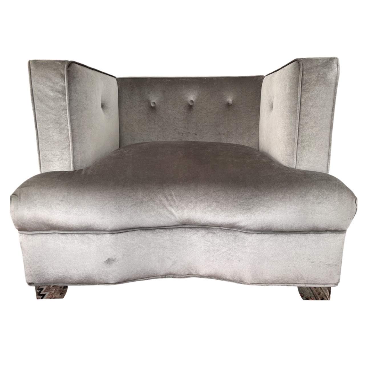 Coaster Furniture Silver Velvet Armchair