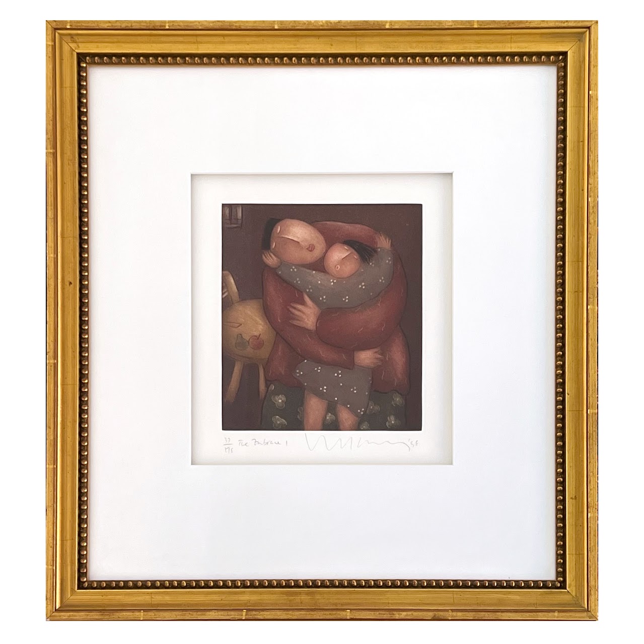 Eng Tay 'The Embrace I' Signed Aquatint Etching