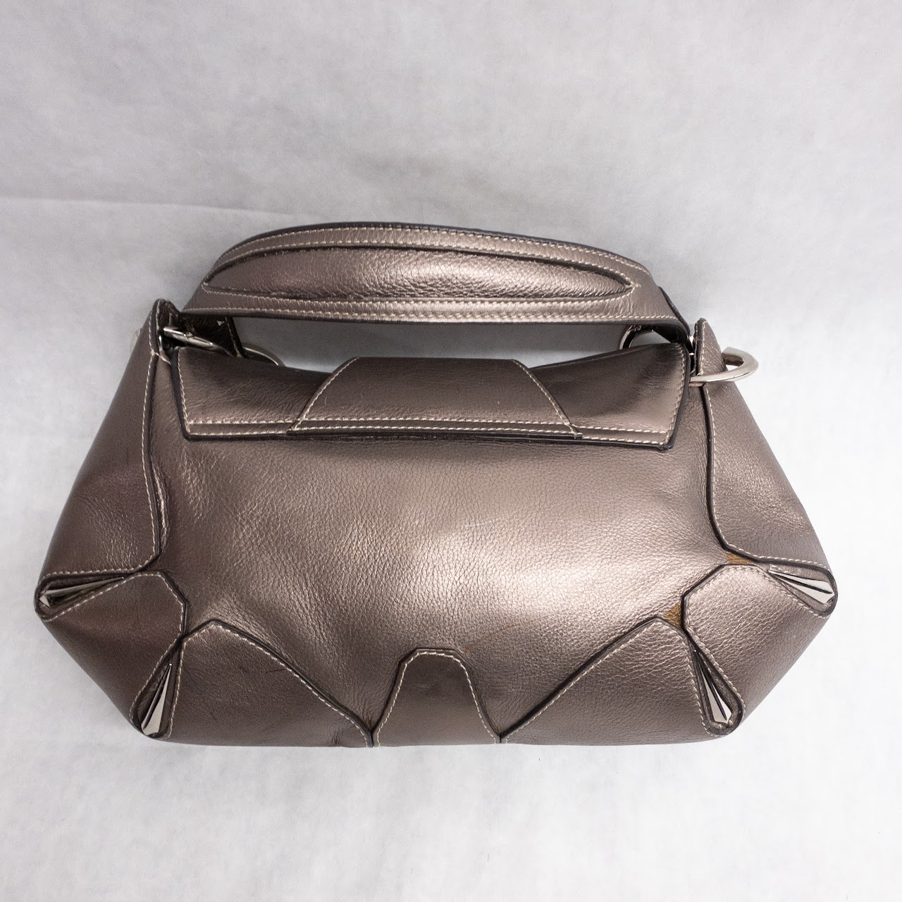 Thierry Mugler Metallic Leather Shoulder Bag