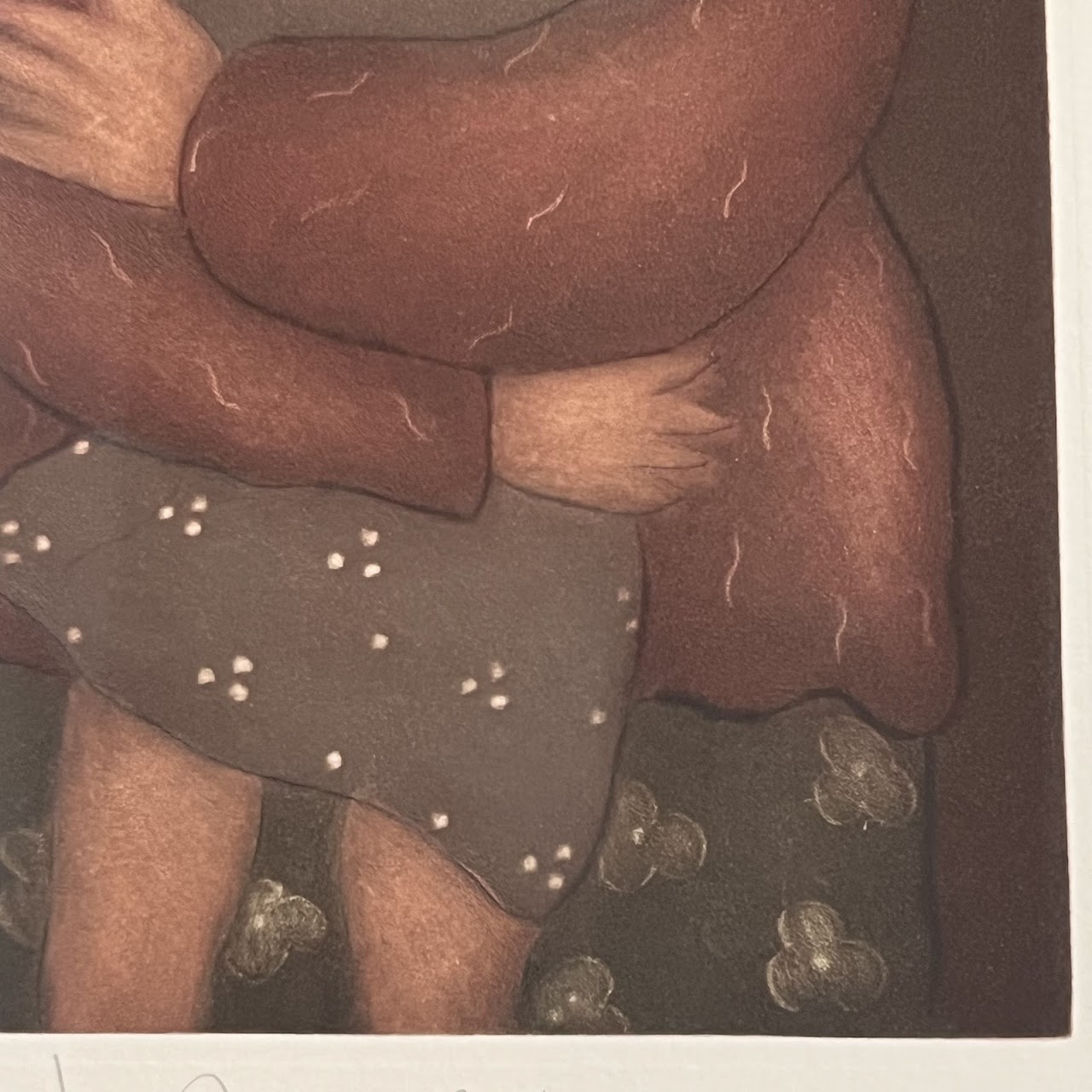 Eng Tay 'The Embrace I' Signed Aquatint Etching