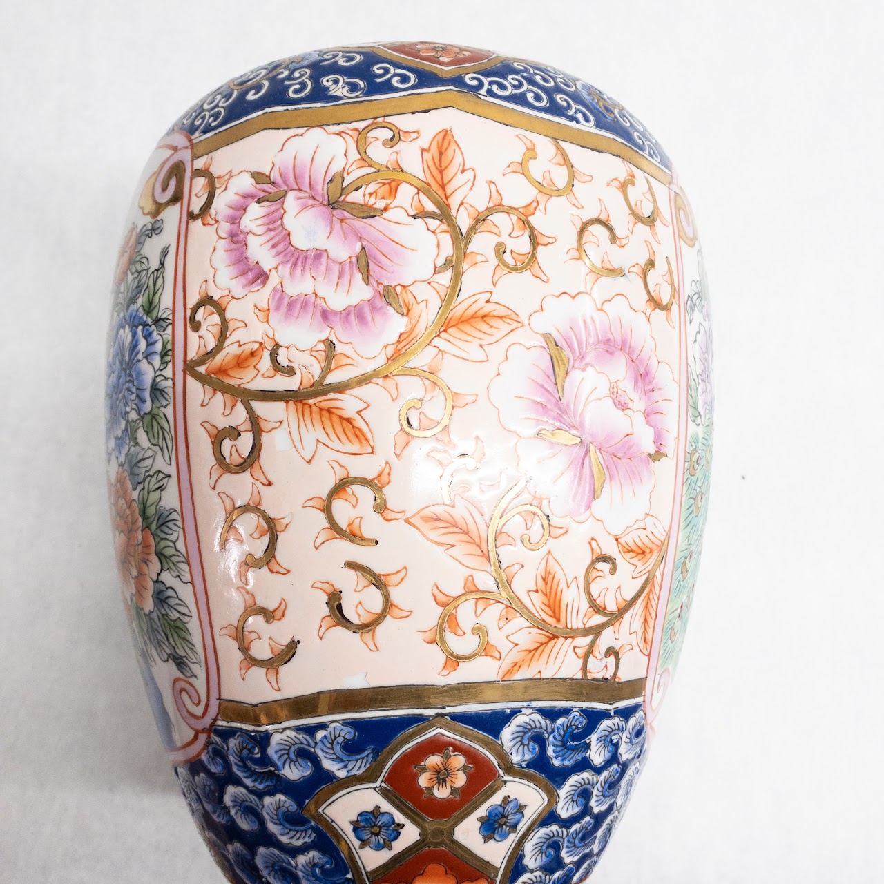 Porcelain Peacock Ginger Jar