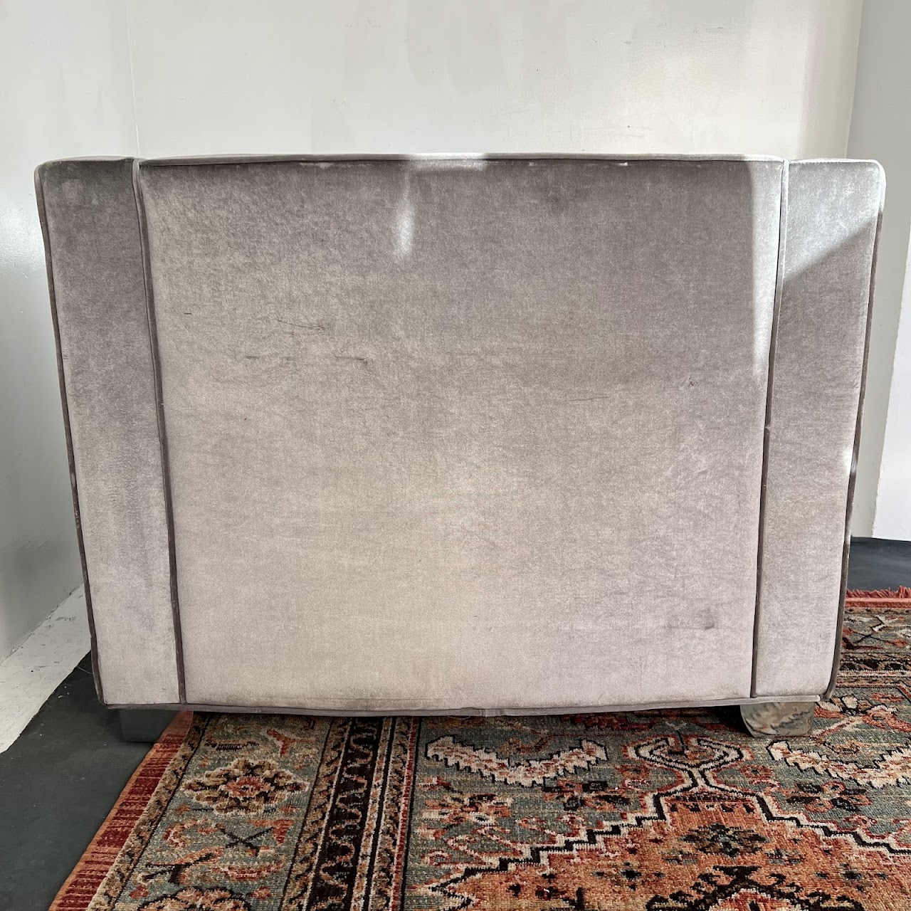 Coaster Furniture Silver Velvet Armchair