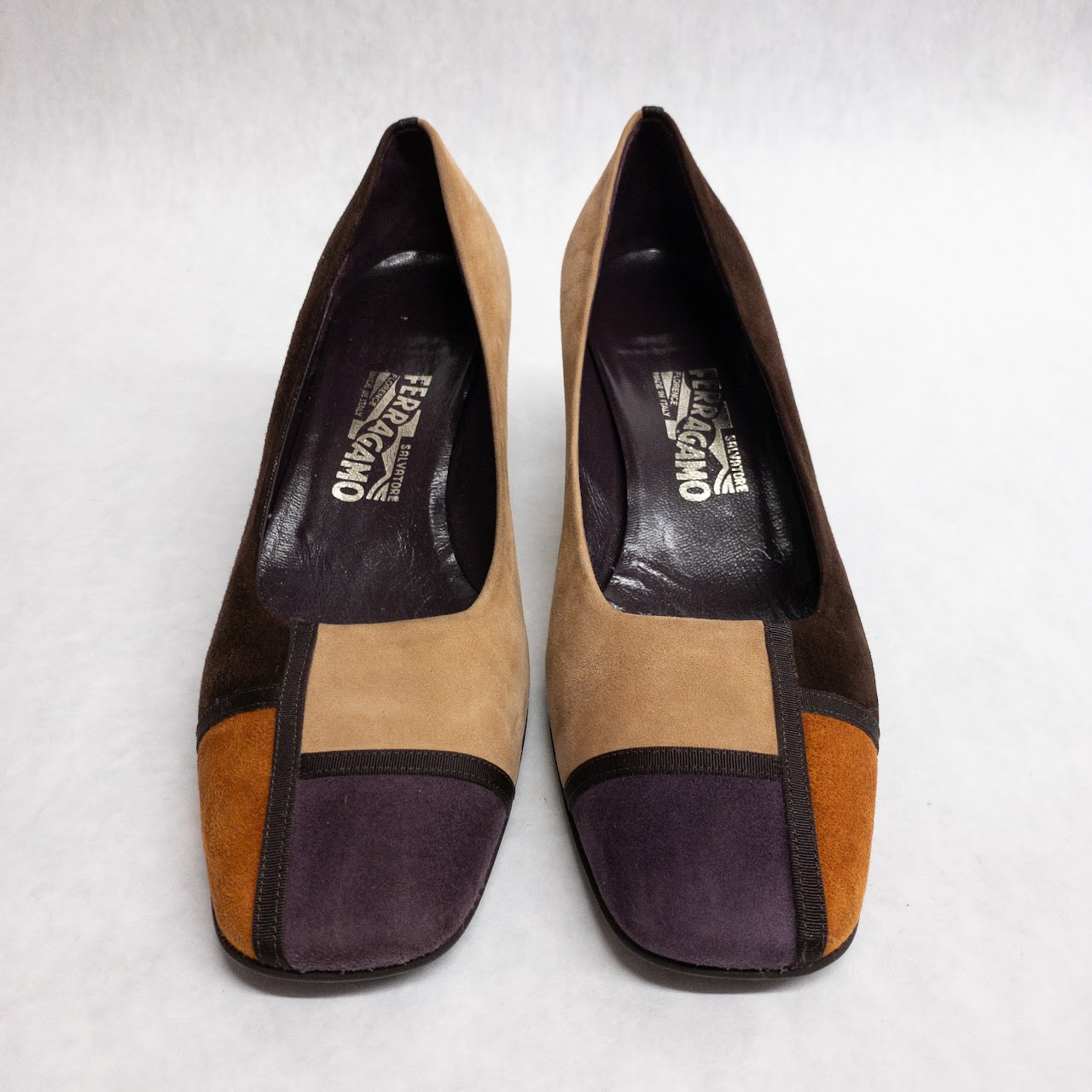 Salvatore Ferragamo Two-Tone Blocked Pumps