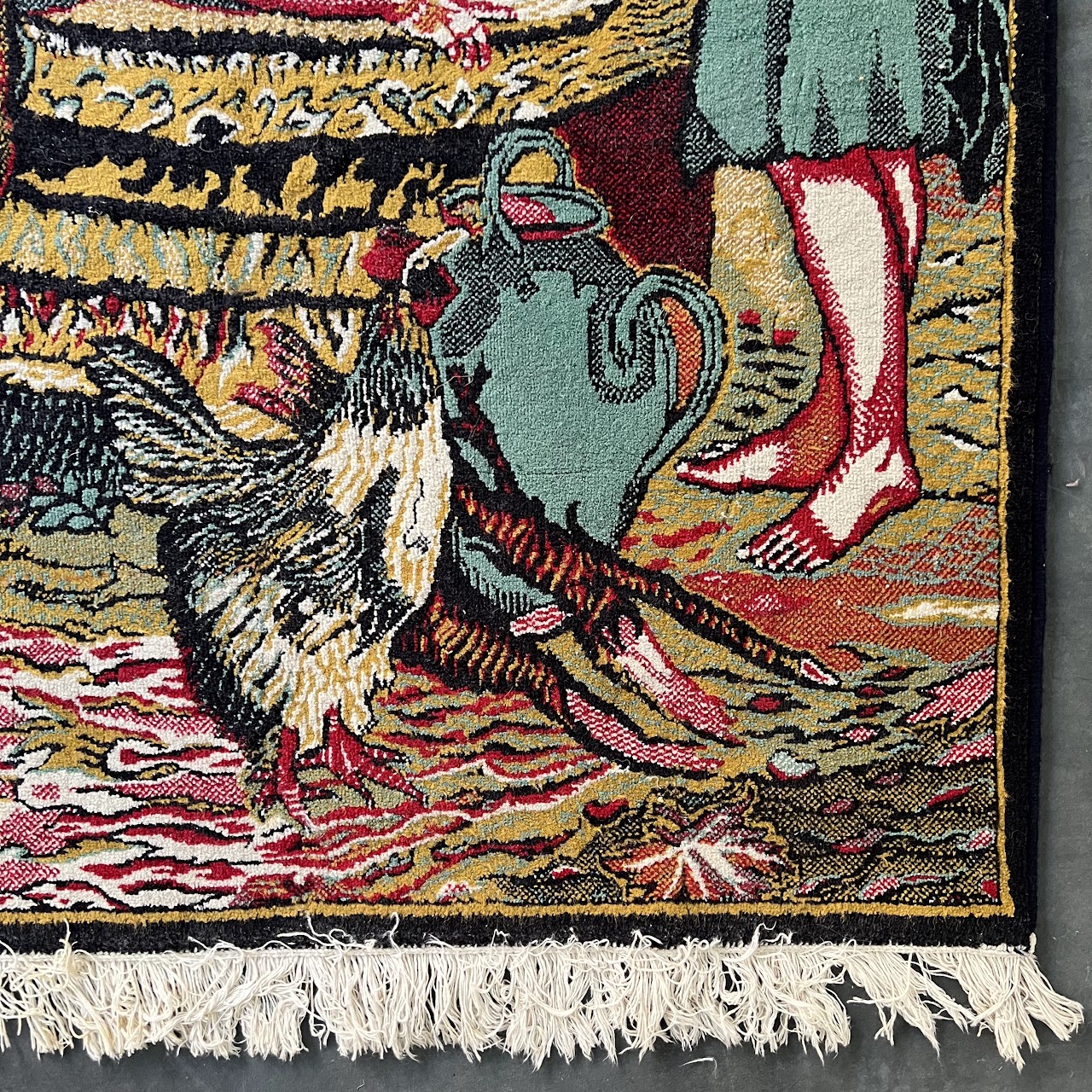 Wool Tapestry Scene Area Rug