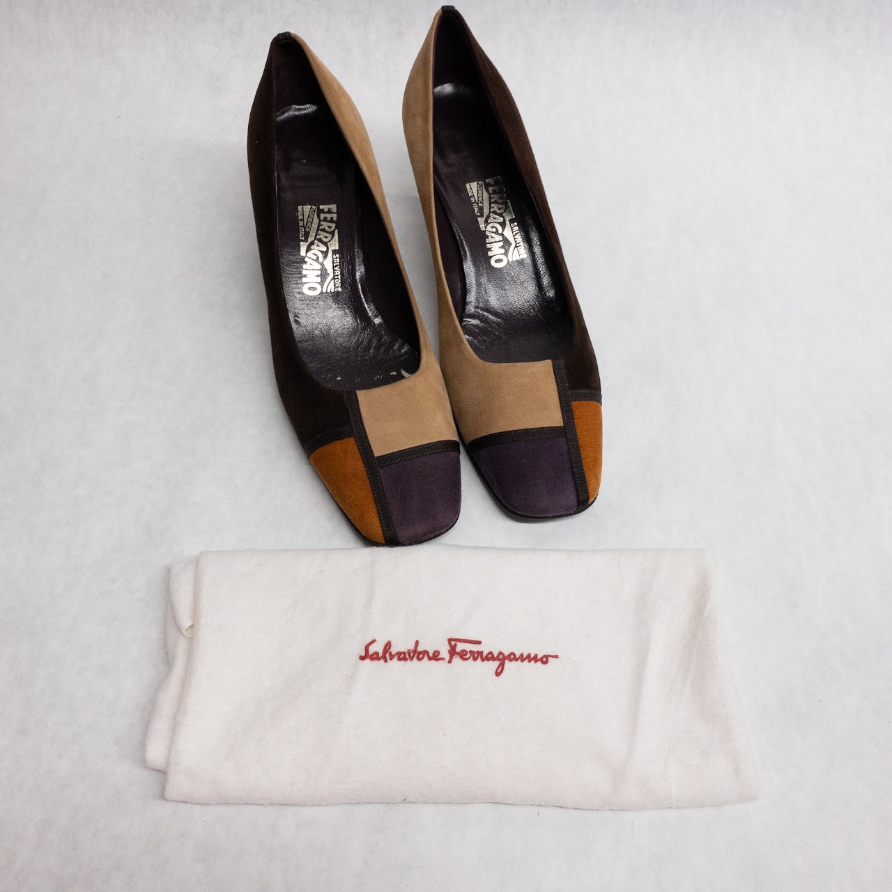 Salvatore Ferragamo Two-Tone Blocked Pumps