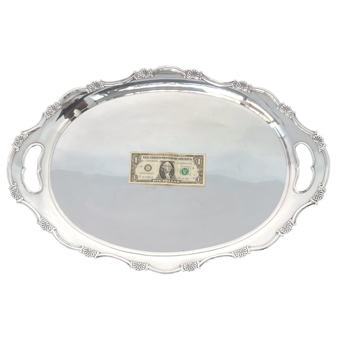 950 Sterling Silver K. Uyeda Oversized 6+ Lb. Platter