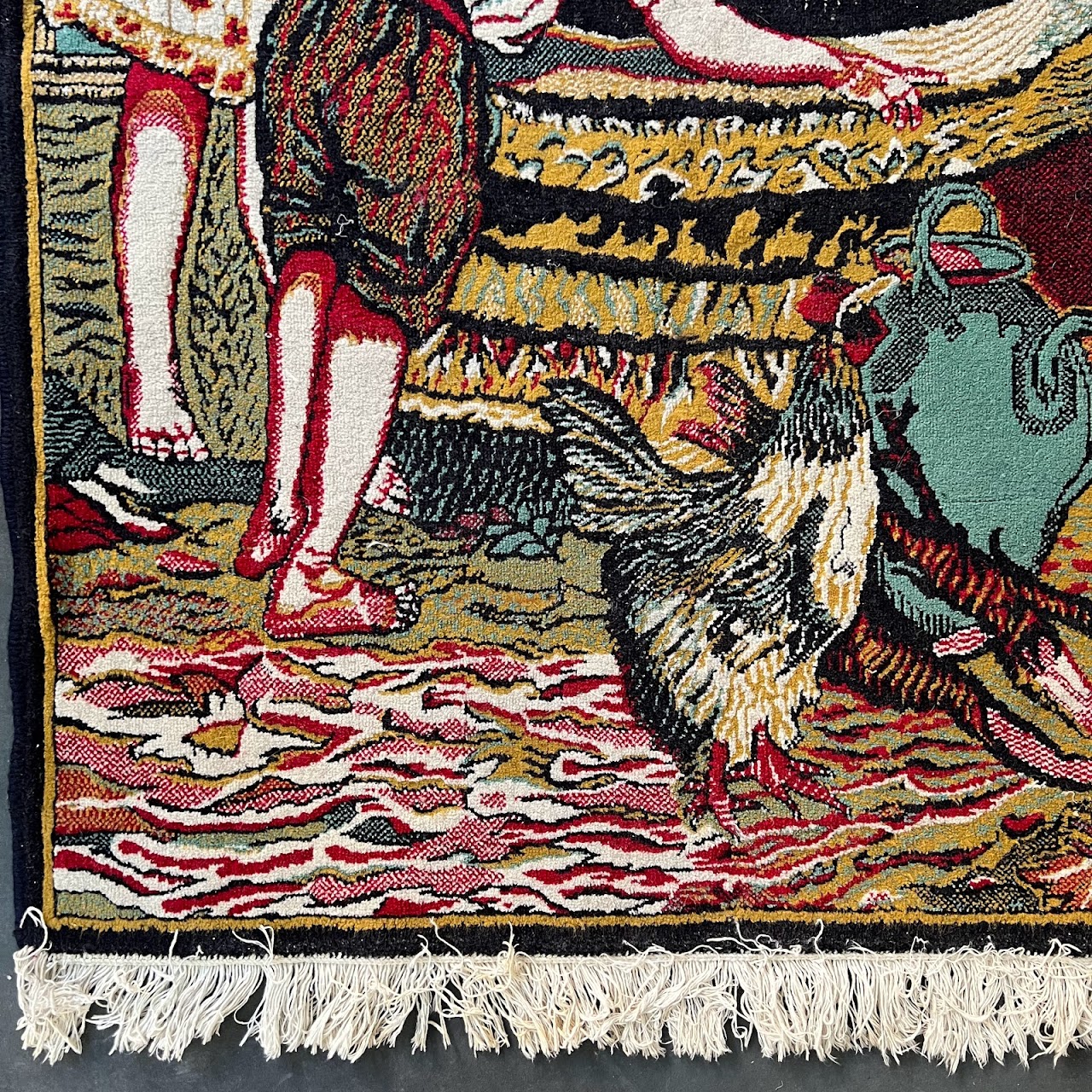 Wool Tapestry Scene Area Rug