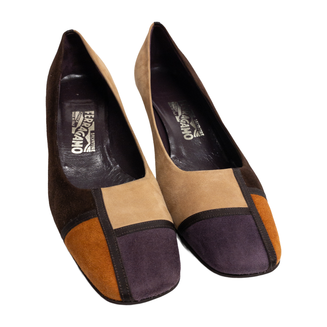 Salvatore Ferragamo Two-Tone Blocked Pumps