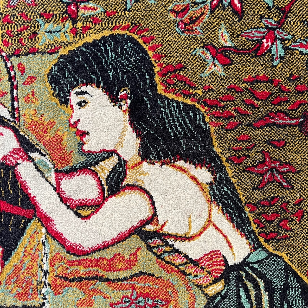 Wool Tapestry Scene Area Rug