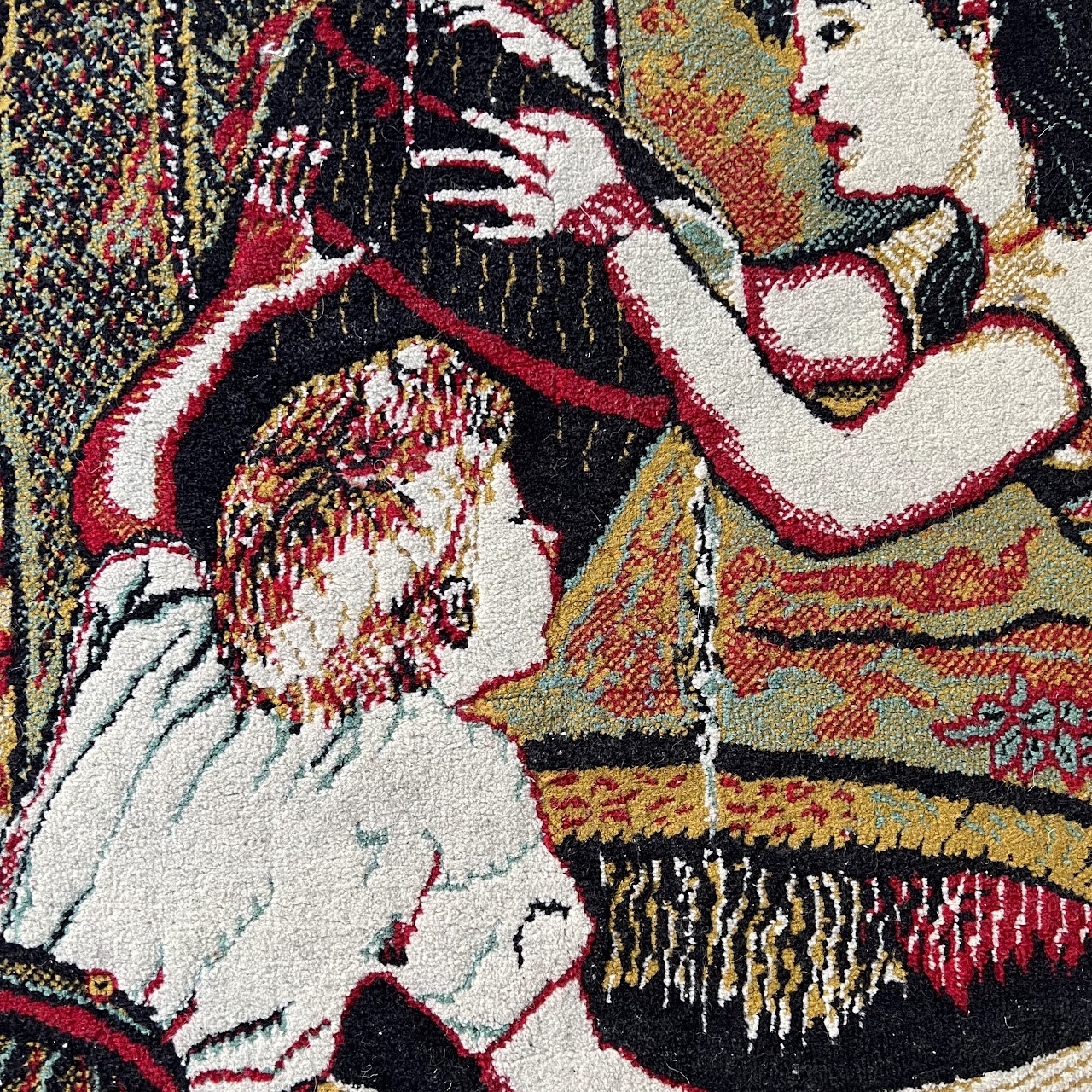 Wool Tapestry Scene Area Rug