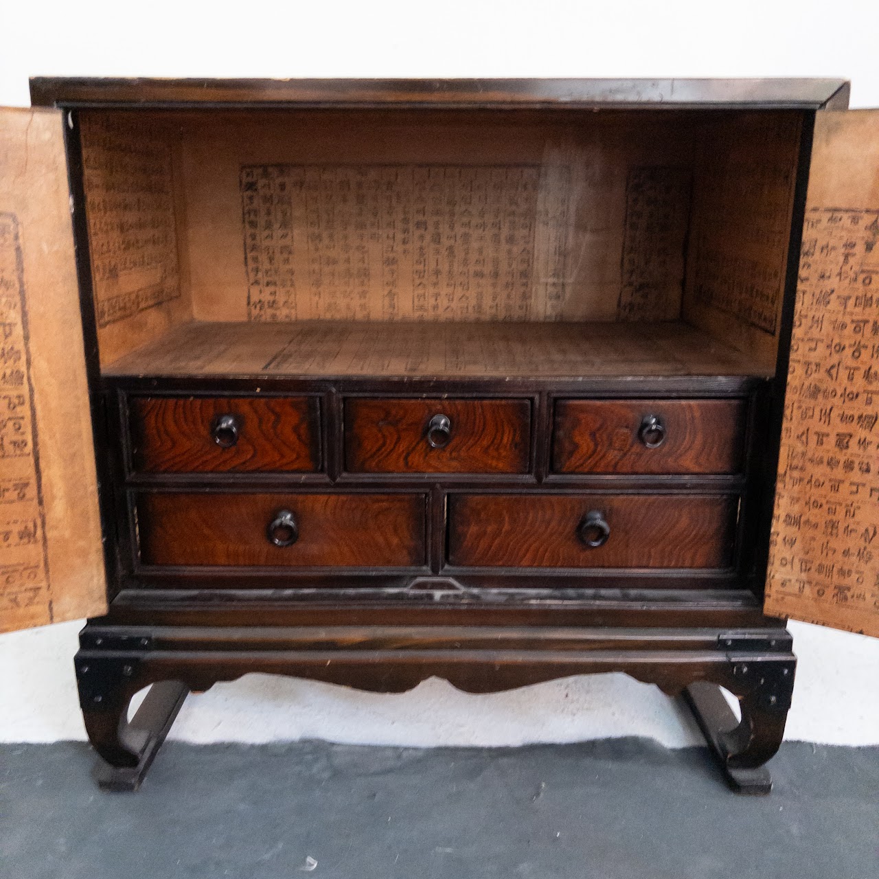 Korean Elm Vintage Tansu Cabinet