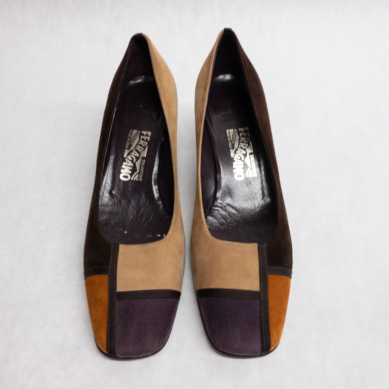 Salvatore Ferragamo Two-Tone Blocked Pumps