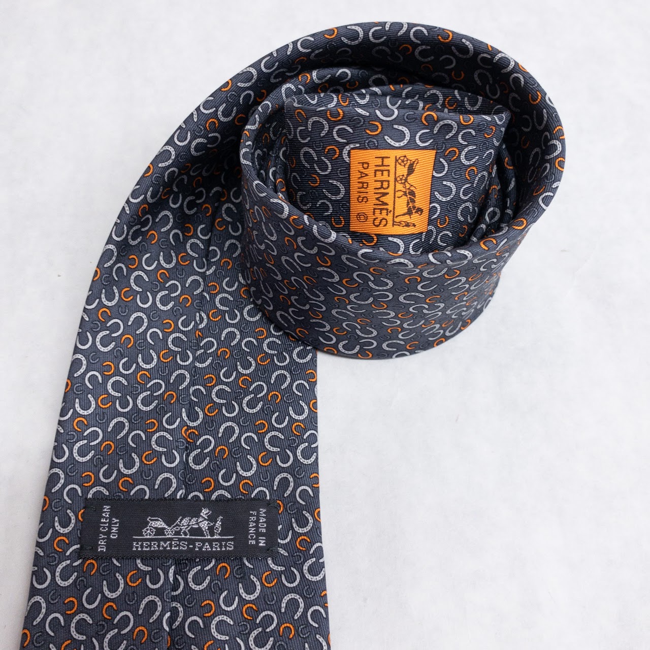 Hermès Silk Horseshoe Necktie