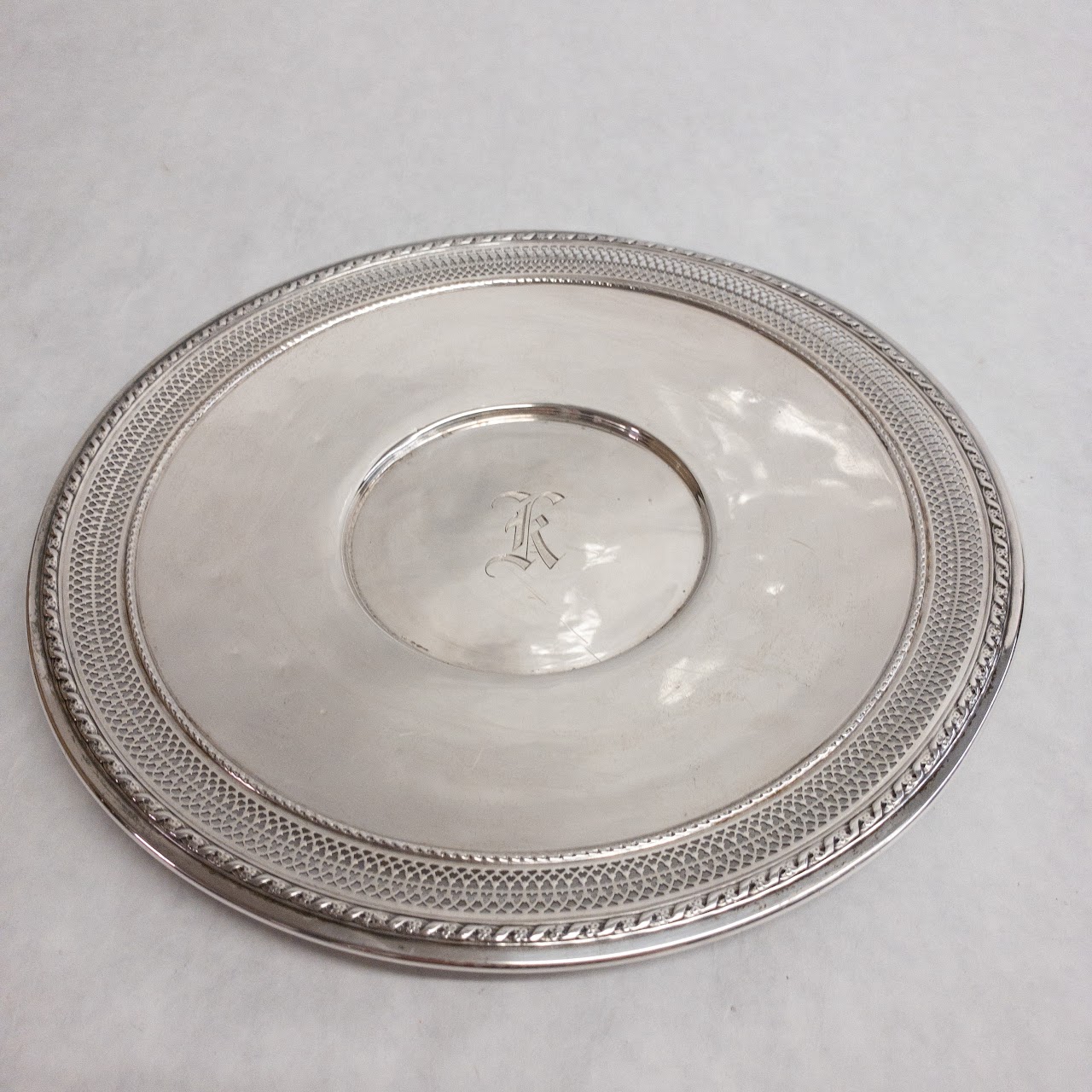 Sterling Silver Pierced Rim Charger