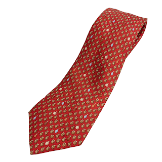Hermès Red Silk Fruit Necktie