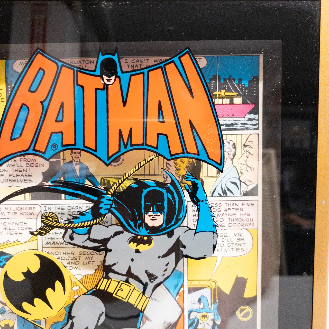 Batman Vintage Framed Comic Strip