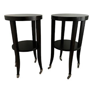 Contemporary Round Accent Table Pair