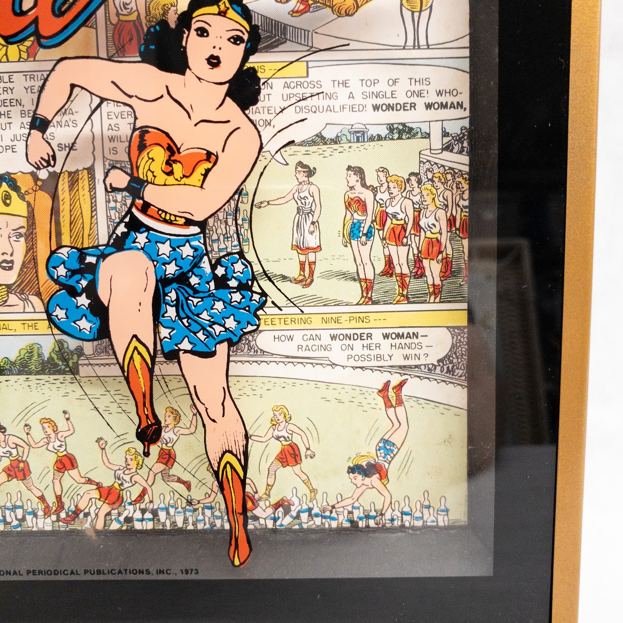 Wonder Woman Vintage Framed Comic Strip