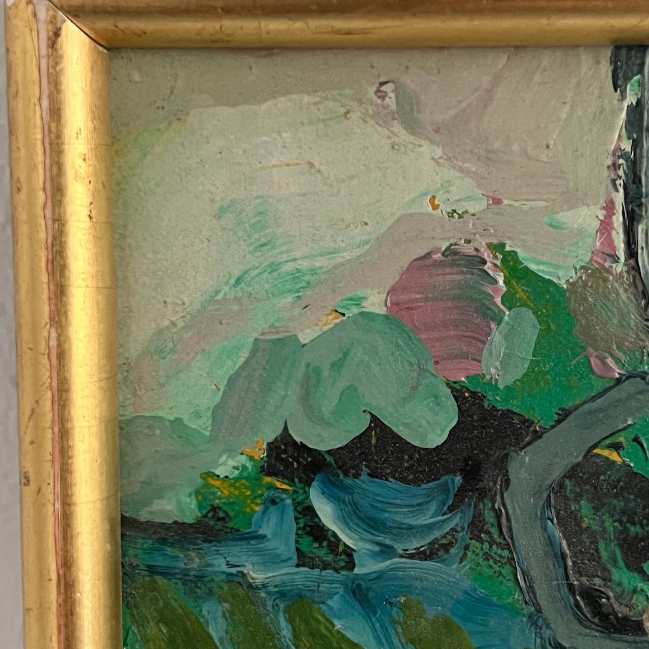 Gabriel Godard 'Petits Arbres' French Modernist Landscape Oil Painting