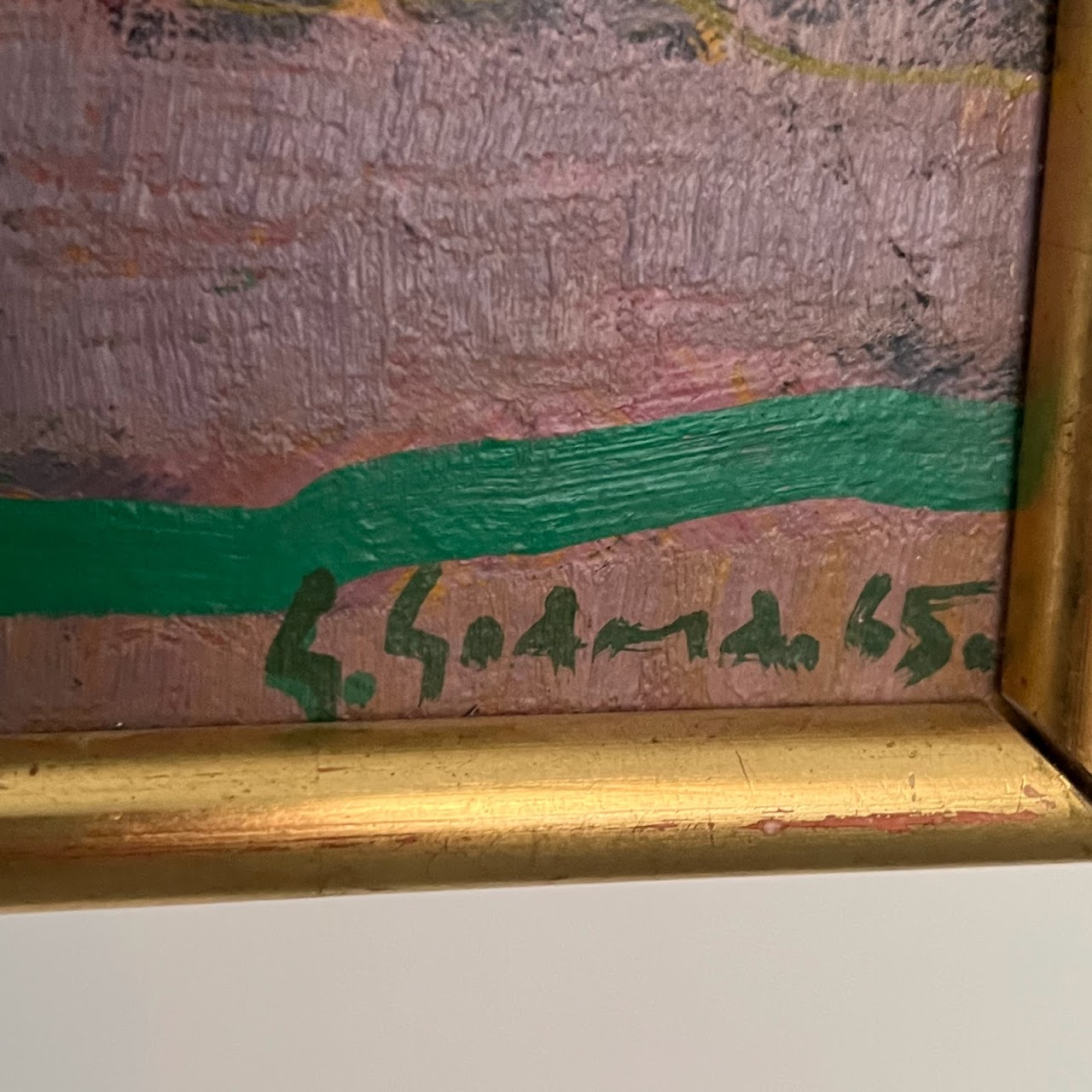 Gabriel Godard 'Petits Arbres' French Modernist Landscape Oil Painting