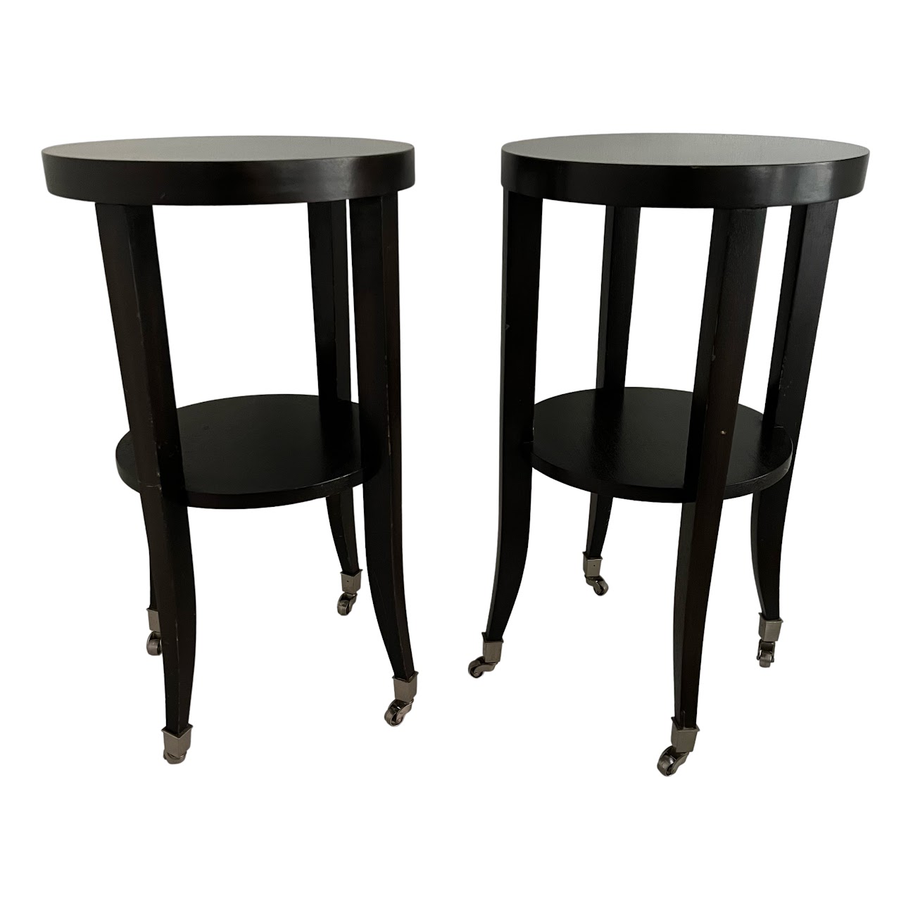 Contemporary Round Accent Table Pair