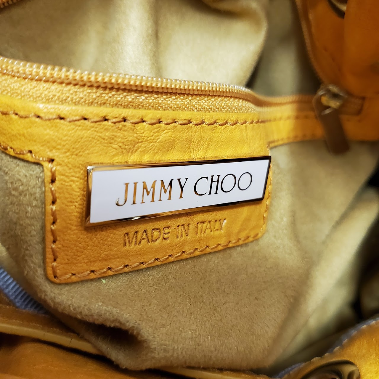 Jimmy Choo Mustard Leather Handbag