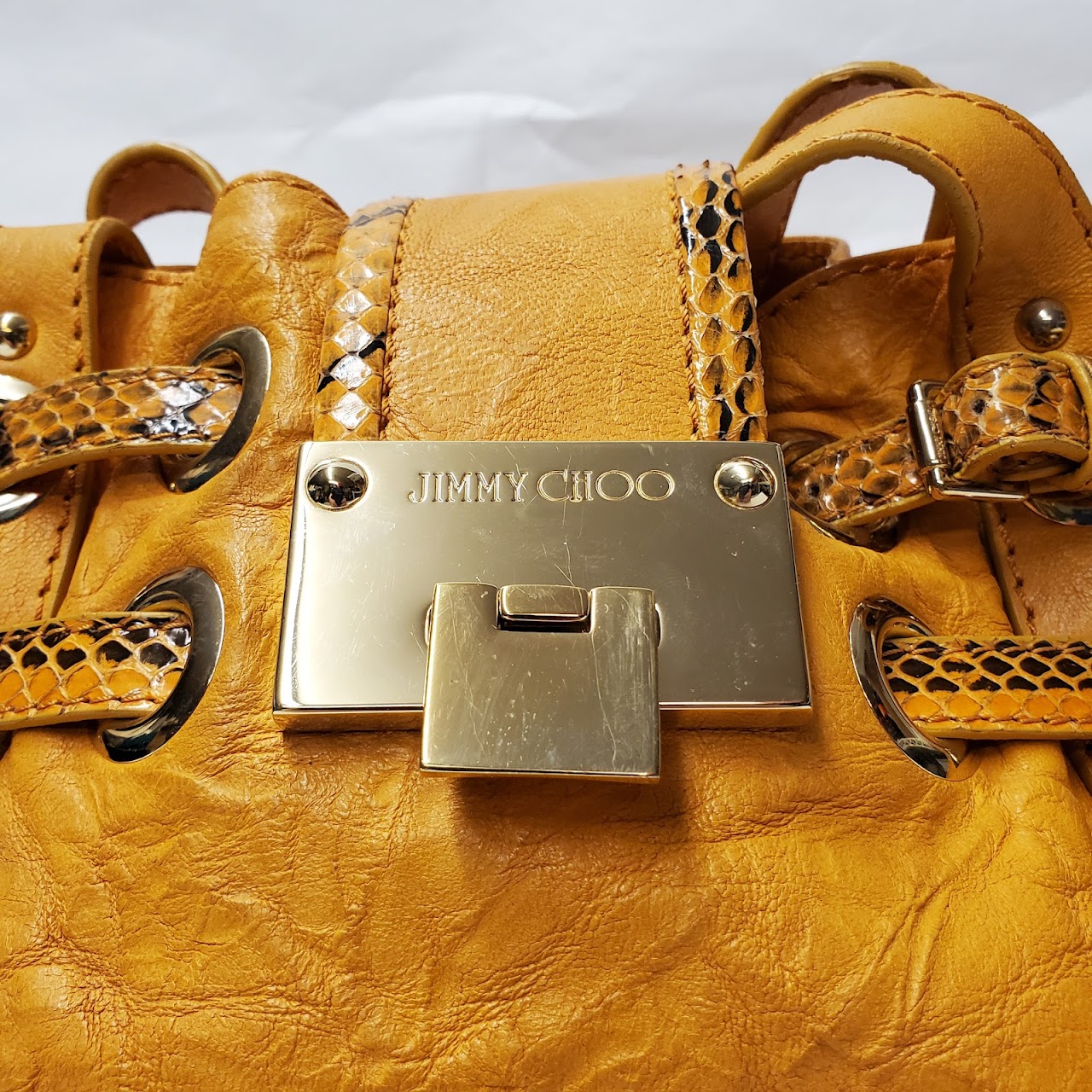 Jimmy Choo Mustard Leather Handbag