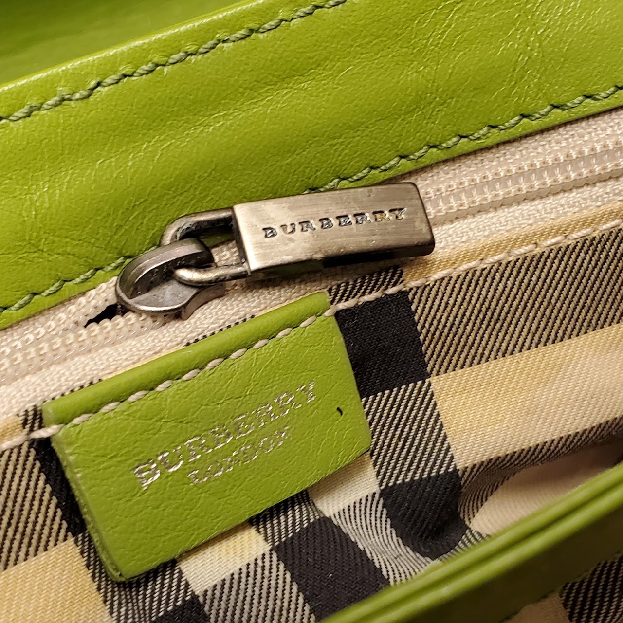Burberry London Green Shoulder Bag