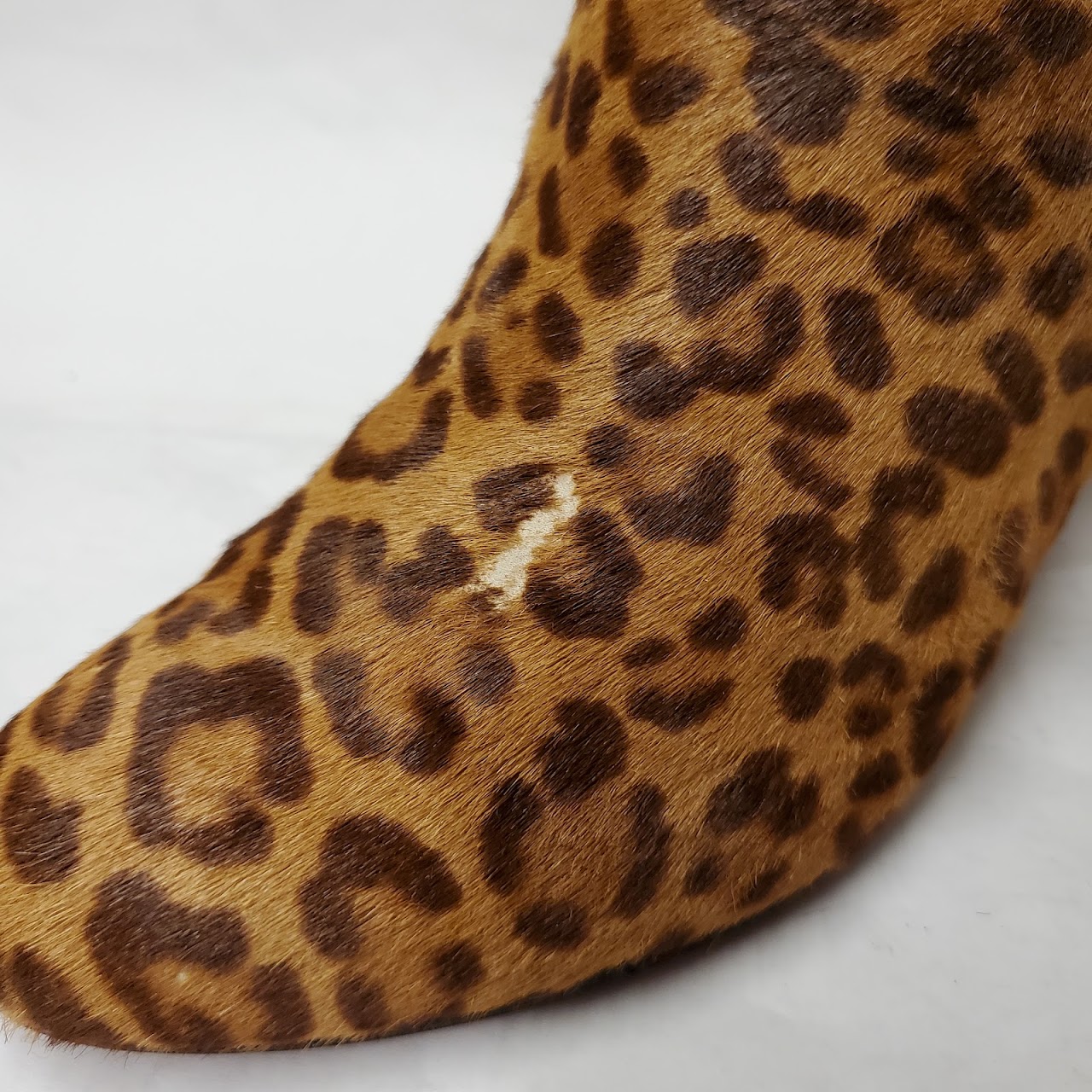 Christian Louboutin Cheetah Pony Hair Wedge Booties