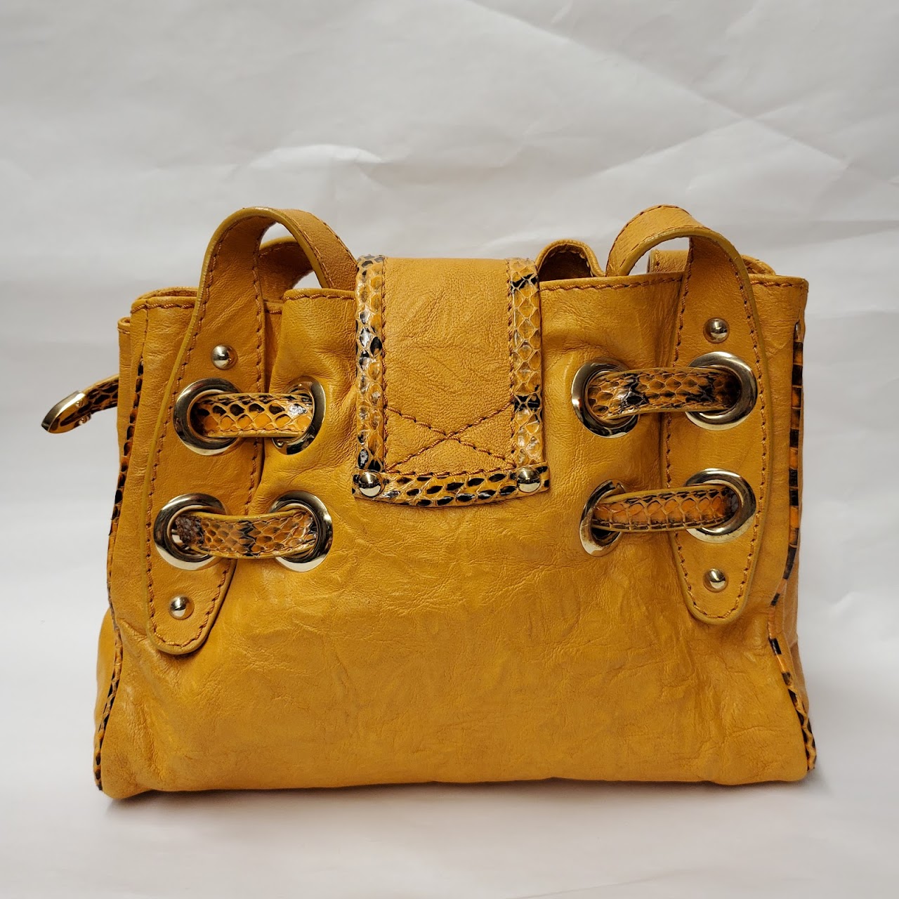 Jimmy Choo Mustard Leather Handbag