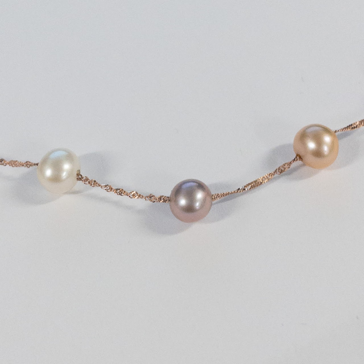 14K Rose Gold and Multi-Color Pearl NEW Effy Necklace