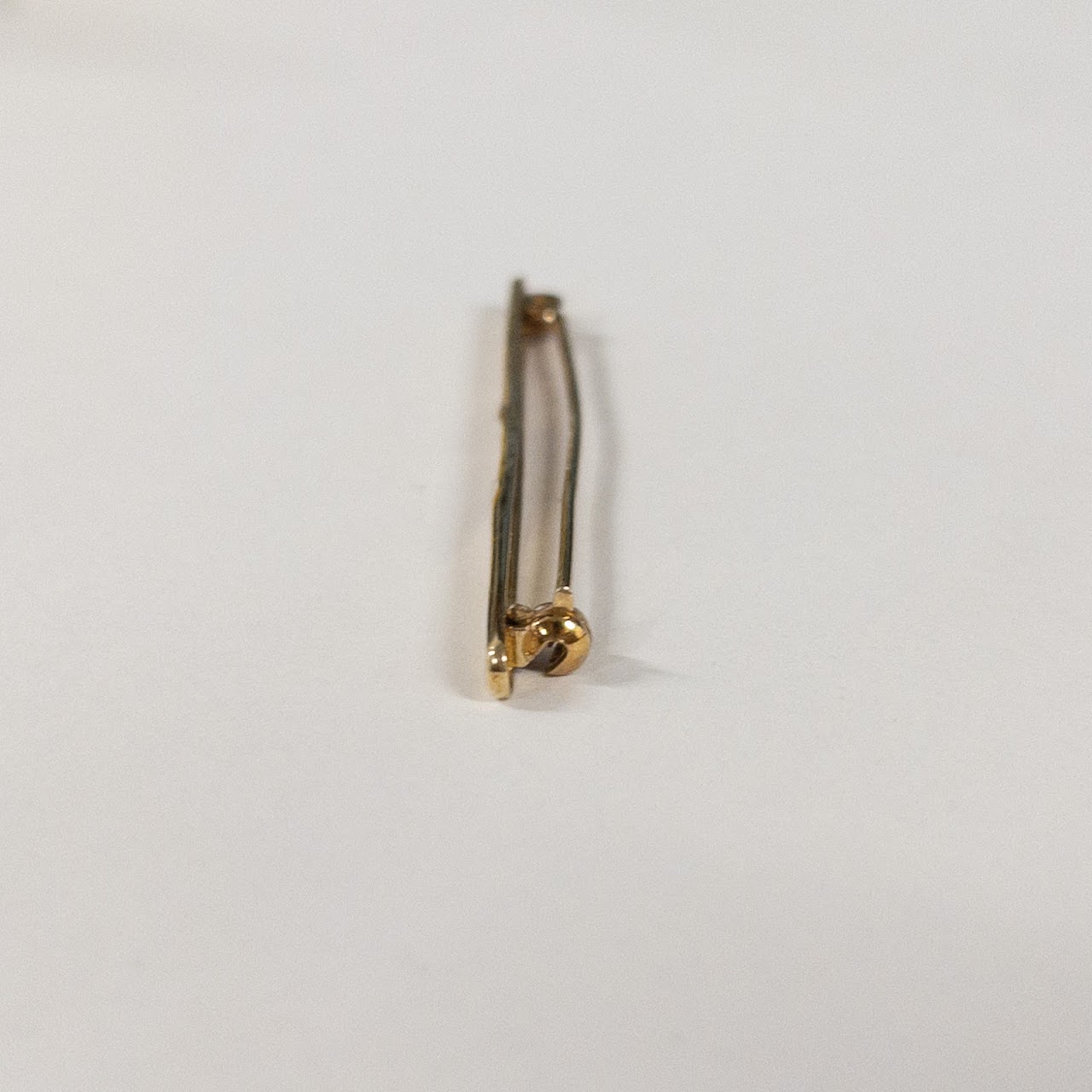 14K Gold Bar Brooch