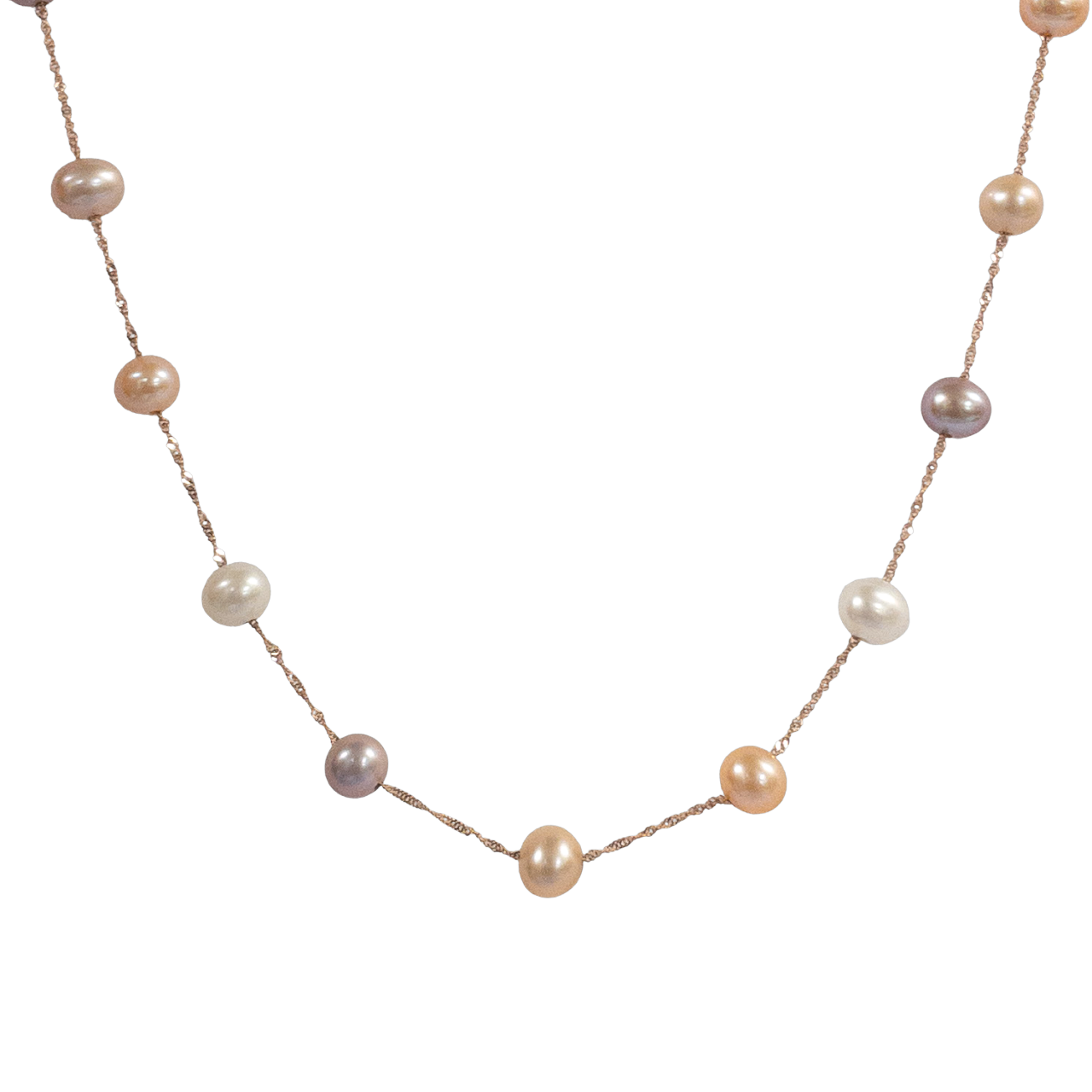 14K Rose Gold and Multi-Color Pearl NEW Effy Necklace