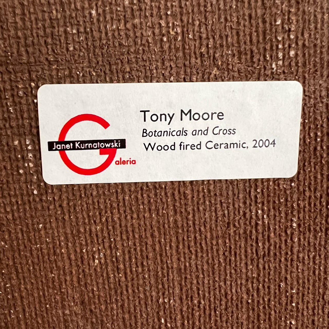 Tony Moore Signed Ceramic